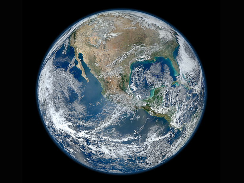 The Western Hemisphere seen from space