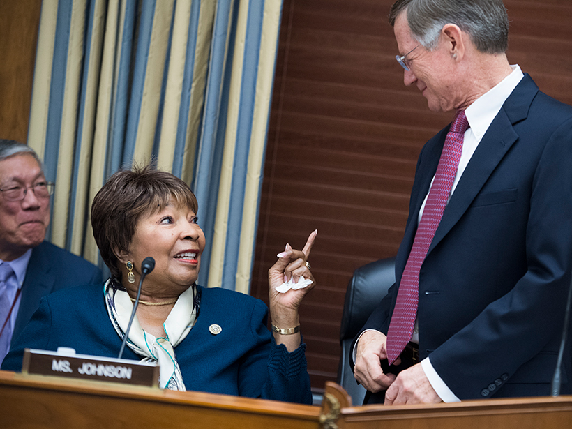 Eddie Bernice Johnson and Lamar Smith, leaders of the House Science Committee.