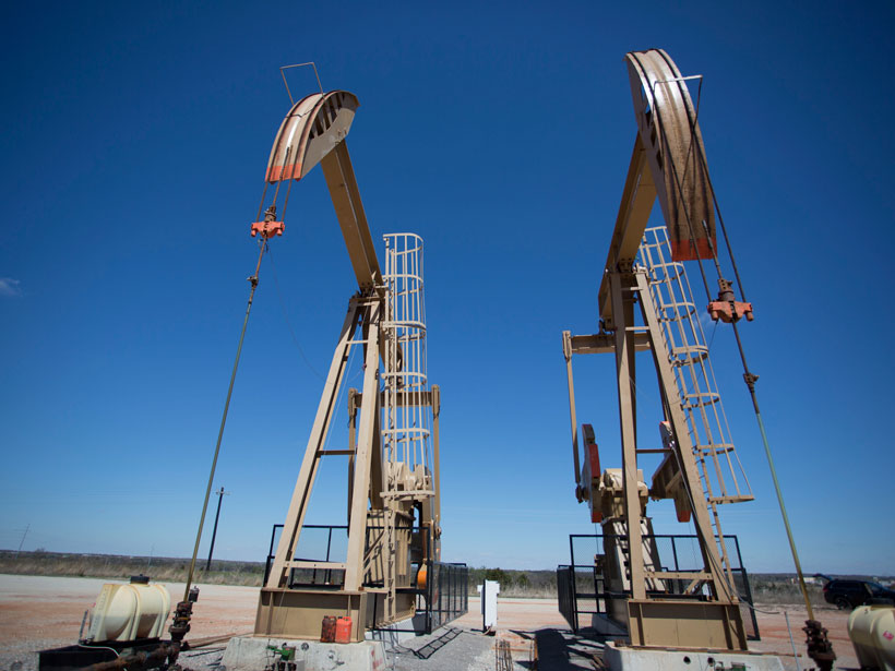 Pump jacks in Oklahoma extracting oil