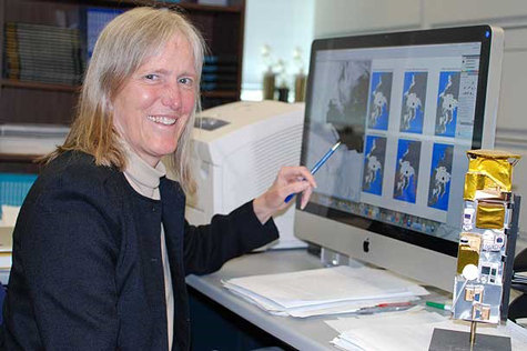 Claire Parkinson uses satellite imagery to study sea ice from space. Claire Parkinson uses satellite imagery to study sea ice from space.