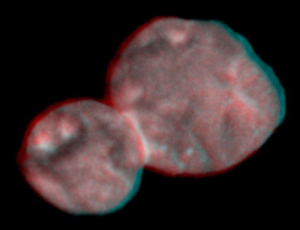 Stereographic image of MU69 Stereographic image of MU69