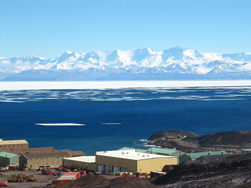 The view near McMurdo Station, Antarctica