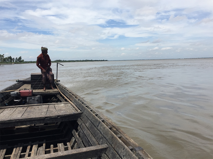 High water flow in the Brahmaputra River