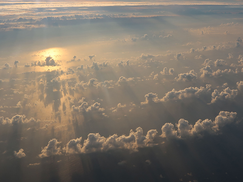 A view of cloud convection over the South Pacific