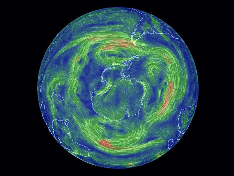 Eddies in the Southern Hemisphere jet stream