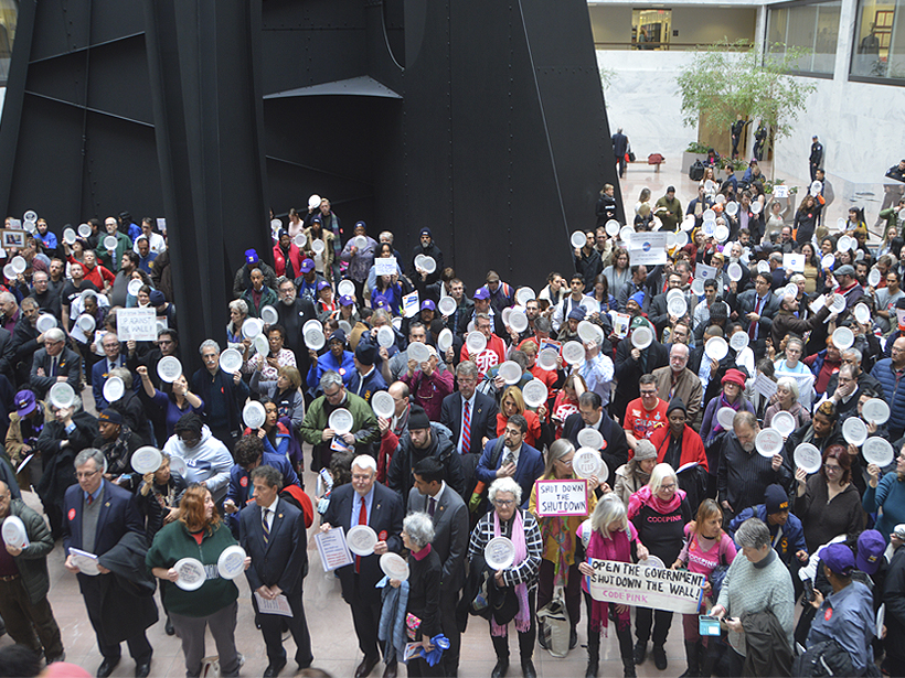 NSF scientists protest during shutdown