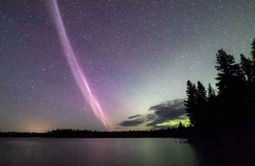 A Strong Thermal Emission Velocity Enhancement, or STEVE, over Circle Lake in British Columbia