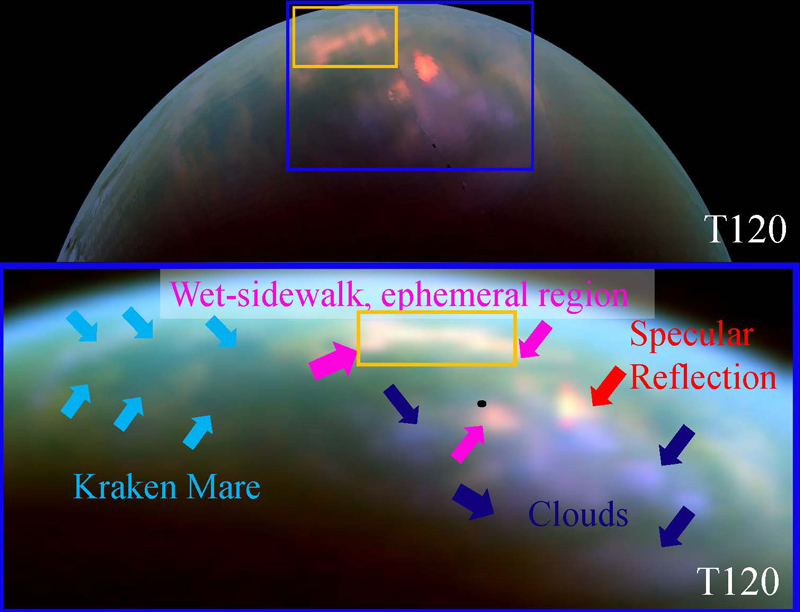 Titan's north pole as seen by the Cassini Visual and Infrared Mapping Spectrometer