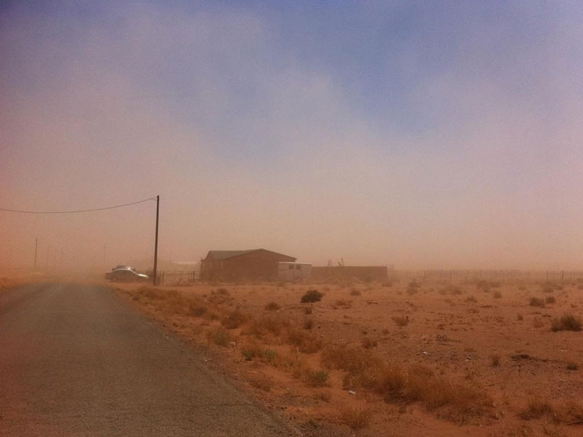 A dust storm near Winslow, Arizona
