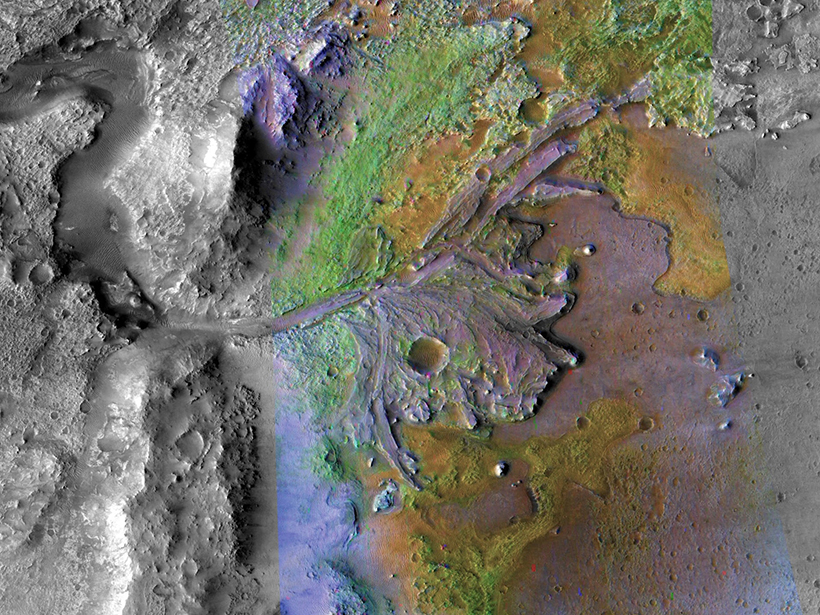 Jezero Crater River Delta on Mars