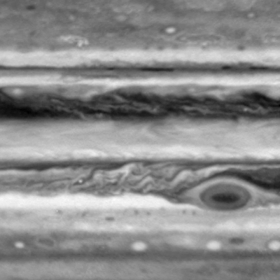 The cyclic motion of the Great Red Spot imaged by the <em>Cassini</em> spacecraft.