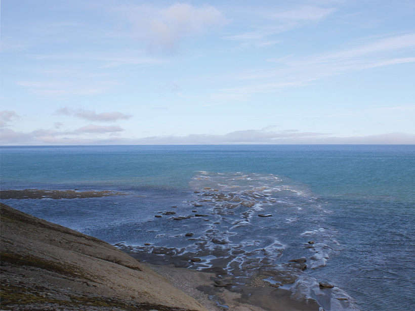 A delta channel from a large ancient delta extends into the Barents Sea