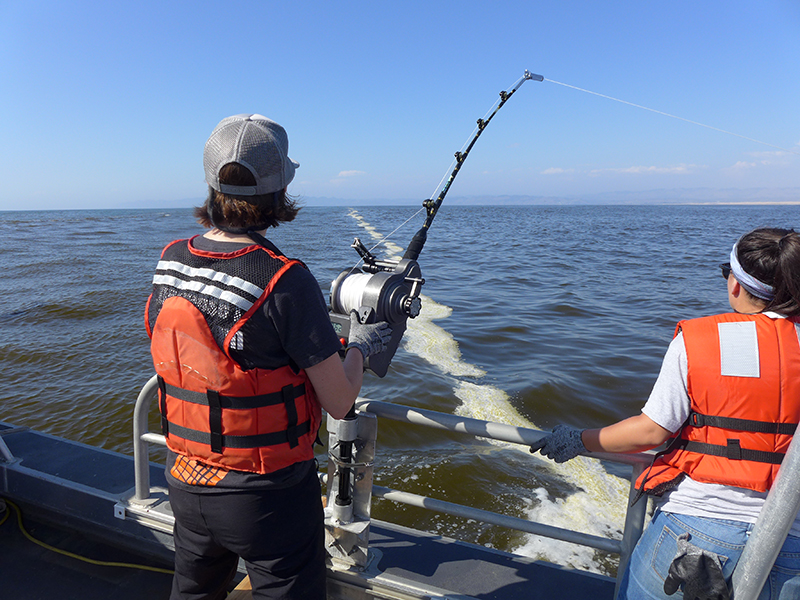 Rapid profiling with a CTD package across an internal bore front near the Oceano array on the small boat R/V <em>Kalipi</em> Rapid profiling with a CTD package across an internal bore front near the Oceano array on the small boat R/V Kalipi