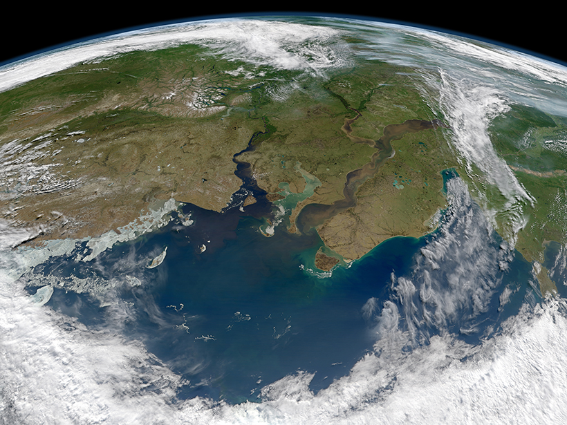 The Yenisei and Ob Rivers in Russia flow into the Kara Sea