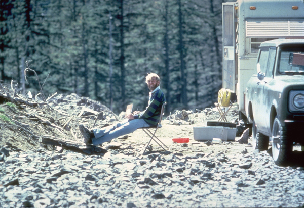 David Johnston at the Coldwater II observation post on 17 May 1980