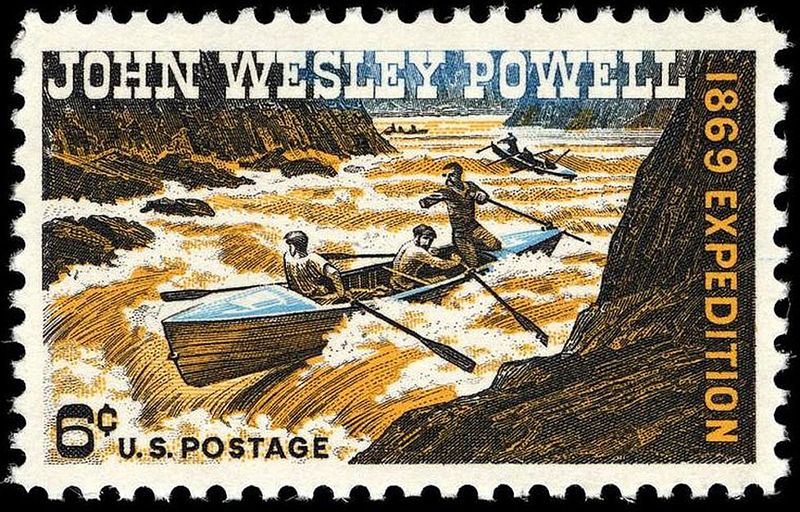 U.S. postage stamp commemorating 1869 expedition of John Wesley Powell U.S. postage stamp commemorating 1869 expedition of John Wesley Powell