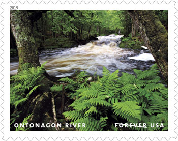 Ontonagon River on a U.S. postage stamp