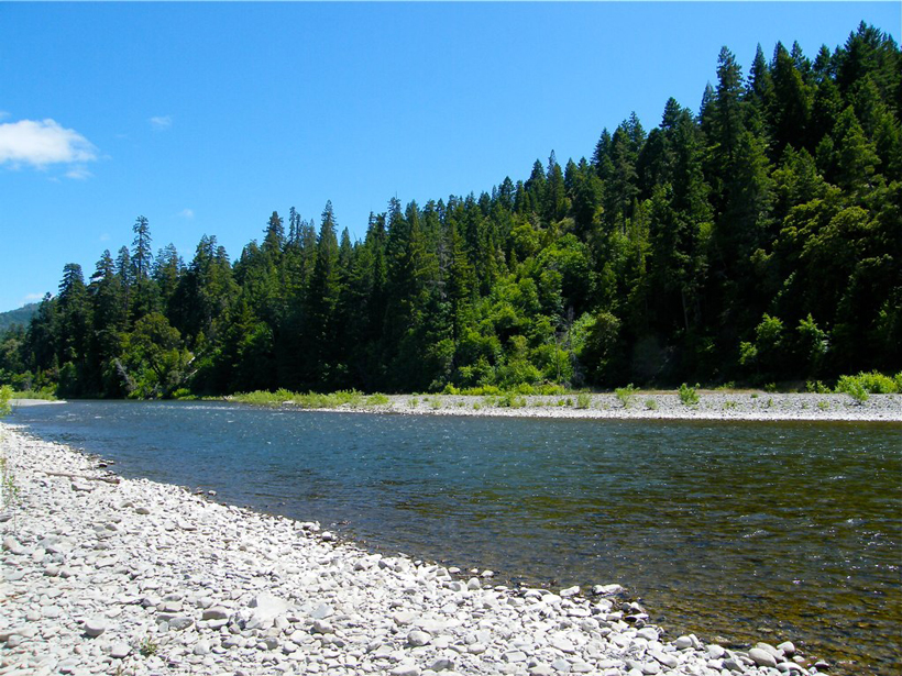 The south fork of the Eel River in California