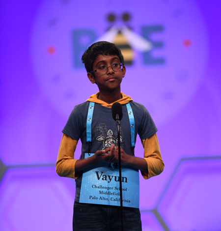 Vayun Krishna in the 92nd Scripps National Spelling Bee Vayun Krishna in the 92nd Scripps National Spelling Bee