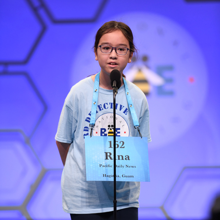 Rina Olsen in the 92nd Scripps National Spelling Bee Rina Olsen in the 92nd Scripps National Spelling Bee