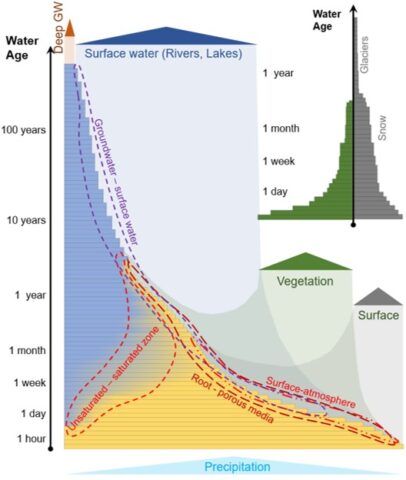 Demographics of water in the critical zone
