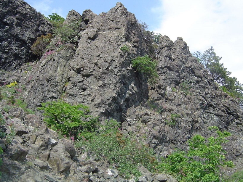 An outcrop of pillow lava in the Northern Apennines, Italy.