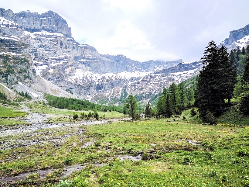Mountainous head-water in the Swiss Alps
