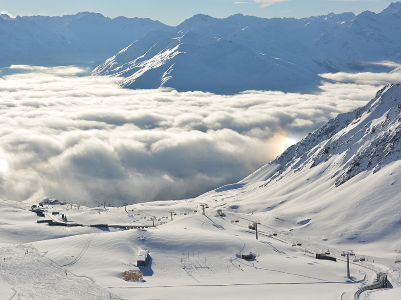 Aerial view of the Swiss Alps