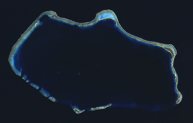 Satellite image of Bikini Atoll Satellite image of Bikini Atoll