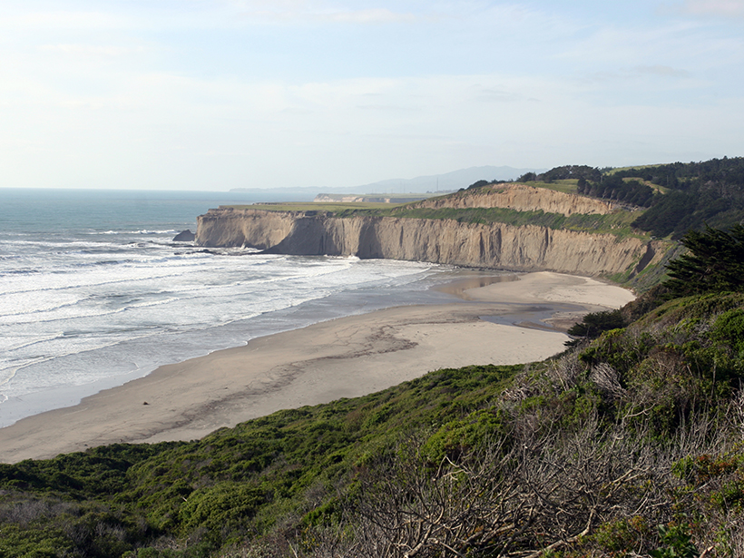 Aerial photo of a beautiful coastline
