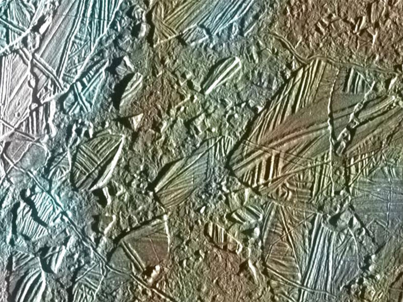 Detail of Europa’s icy “chaos terrain”