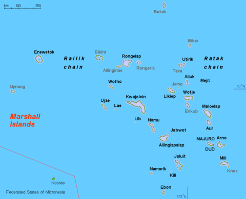 A map of Marshall Islands A map of Marshall Islands