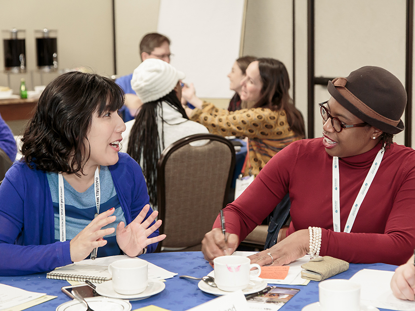 Scientists, community leaders, and Thriving Earth Exchange staff celebrate after a workshop launching new projects