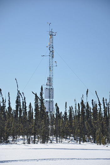 A fully instrumented eddy covariance tower at Scotty Creek Research Station near Fort Simpson, Northwest Territories, Canada