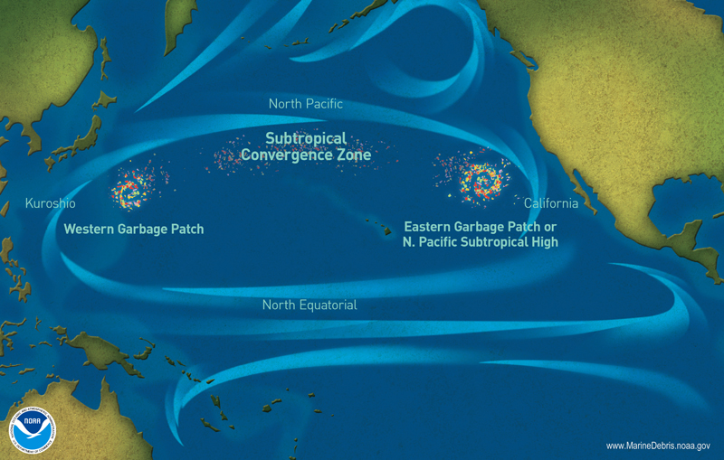 Map of the Great Pacific Garbage Patch Map of the Great Pacific Garbage Patch