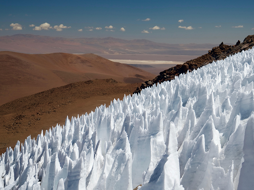 A field of penitentes