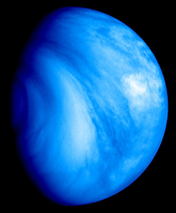 Blue image of Venus
