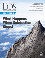 Cover of the October 2019 issue of Eos
