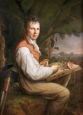 Alexander von Humboldt in an early 19th century portrait by Friedrich Georg Weitsch