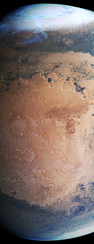 Satellite image of Mars Satellite image of Mars