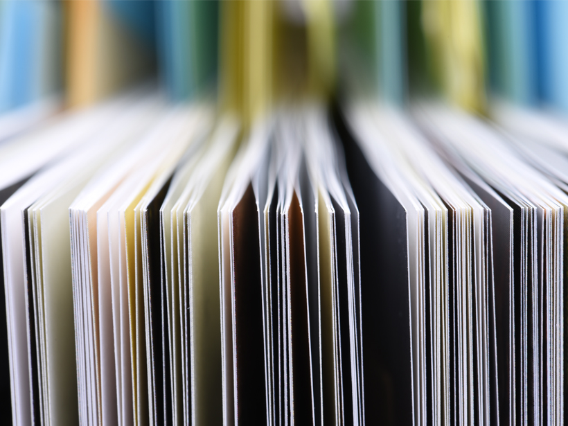 close up of book pages
