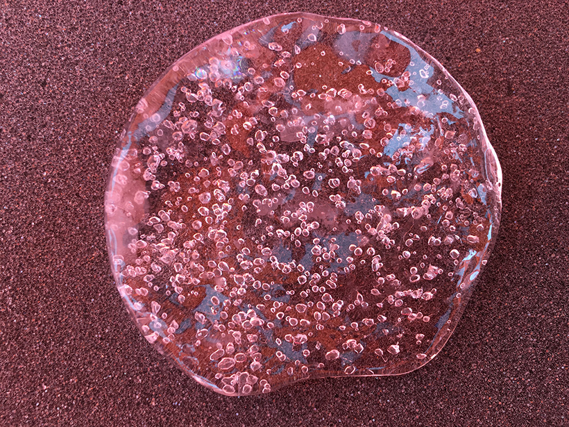Ice core with air bubbles