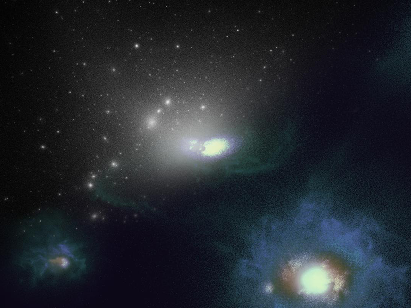 Illustration of galaxies