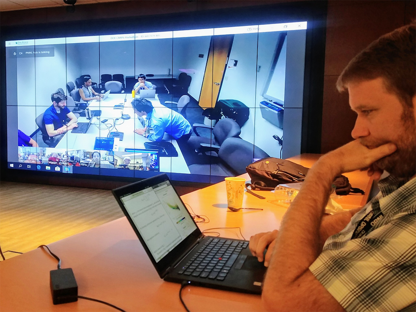 Hackathon participants at several locations collaborated on climate model analyses summer 2019.