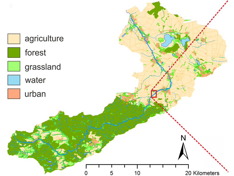 Land use map of the Selke river catchment in central Germany