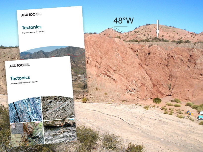 Images from the cover of the AGU journal Tectonics