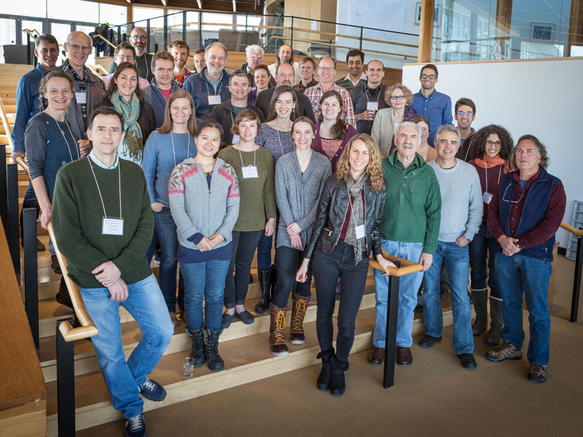 Group photo of paleoclimatology proxy experts at a paleo-CO2 workshop