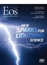 cover of May 2020 issue of Eos