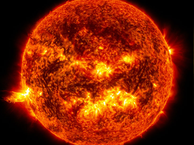 An active sun in June 2013