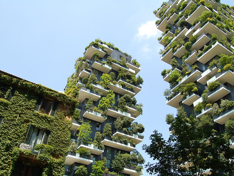 Living walls line Milan’s Bosco Verticale apartment building
